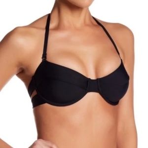 Tavik Womens Charlie Swim TOP ONLY Bandeau in Black Size Medium